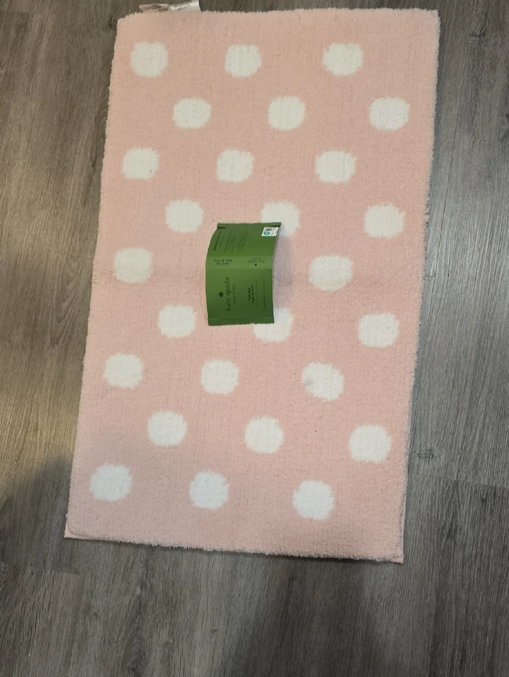 Kate Spade New York Pink and White Polka Dot Rug